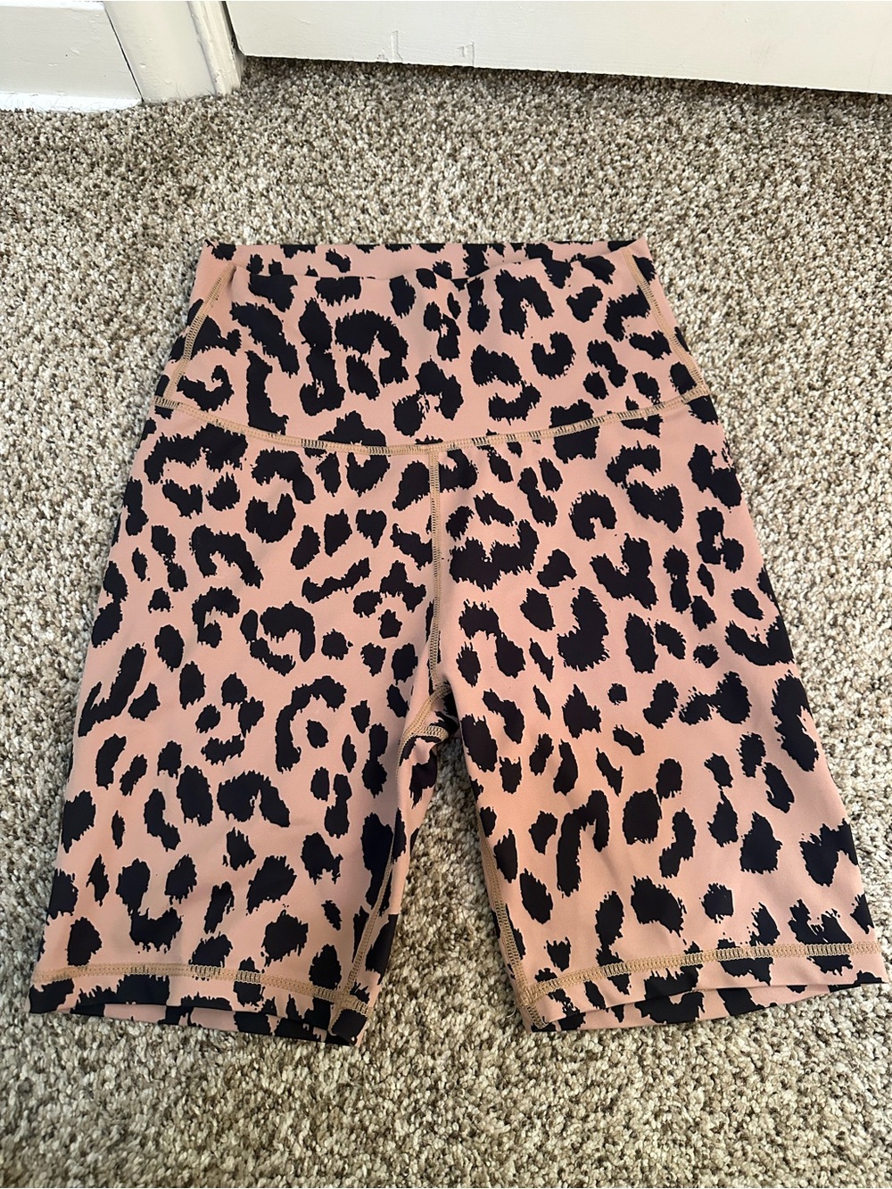 ALLFENIX Leopard Print Biker Shorts